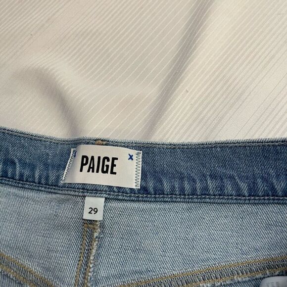 Paige Asher Rolled Cut Off Denim Shorts Size 29 - Picture 12 of 13